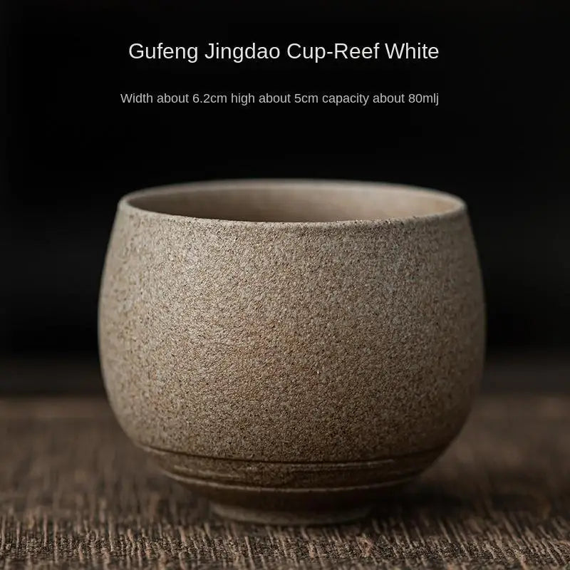 Tasse à Thé 80 ml en Grès Japonais, Fabrication Artisanale — Service Kung Fu – Utsuho | Studio Nichijo Paris