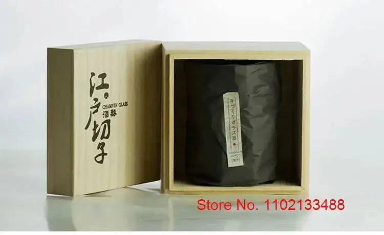 Verre Whisky Edo Japonais Boîte Bois Sans Plomb 260 ml — Fabrication Artisanale – | Studio Nichijo Paris