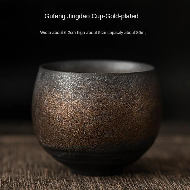 Tasse à Thé 80 ml en Grès Japonais, Fabrication Artisanale — Service Kung Fu – Chado | Studio Nichijo Paris