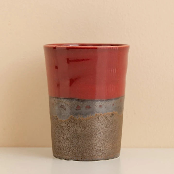 Mug Grès Glaçure Rouille de Fer Japonaise 250ml, Fabrication Artisanale – Kei | Studio Nichijo Paris