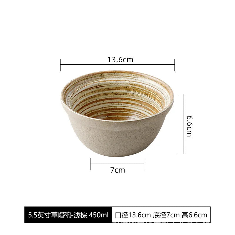 Assiette Céramique Japonaise Rétro — Fabrication Artisanale – | Studio Nichijo Paris