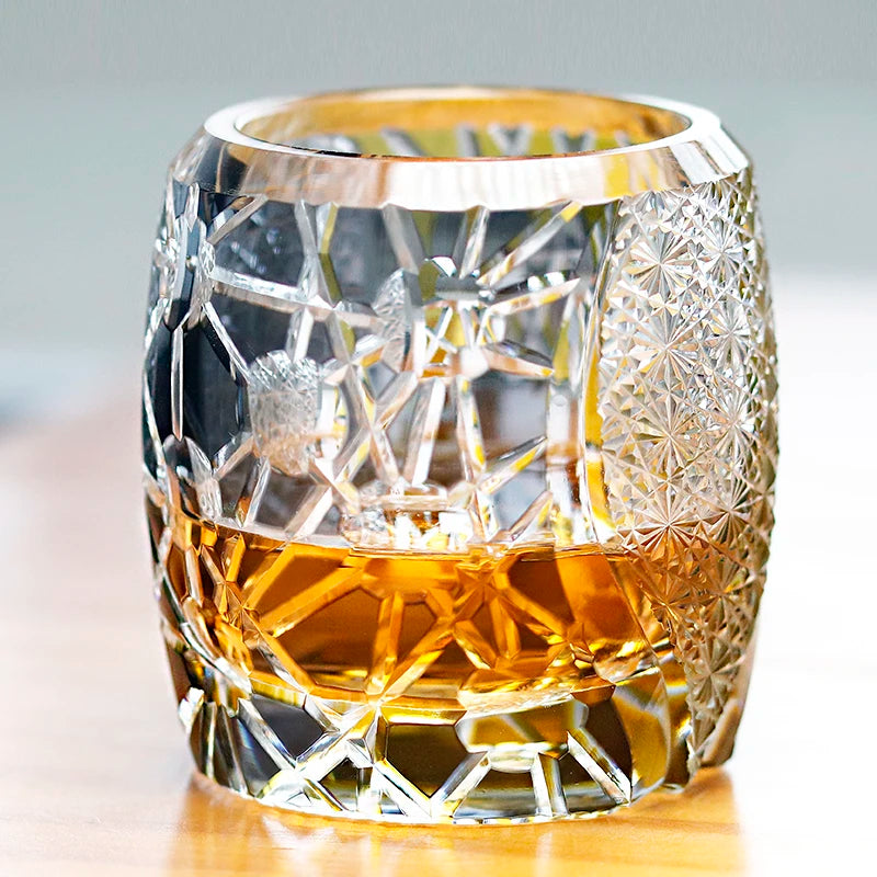 Verre Whisky Cristal Japonais Luxe Rétro — Fabrication Artisanale – | Studio Nichijo Paris