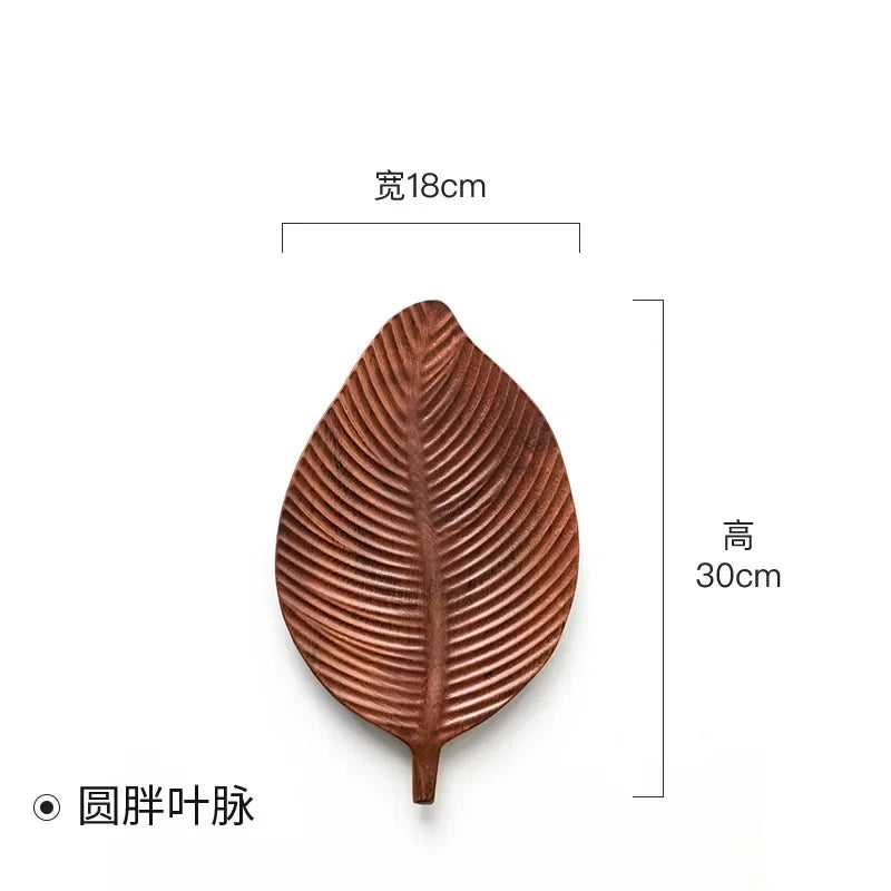 Plateau Feuille en Bois – Fruits, Collations & Desserts – Fabrication Artisanale – Nikuatsu | Studio Nichijo Paris