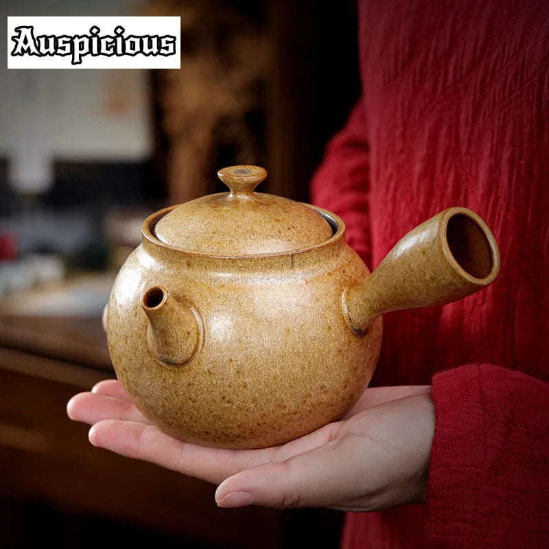 Théière en Grès à Poignée Latérale — Fabrication Artisanale, Cérémonie du Thé – | Studio Nichijo Paris
