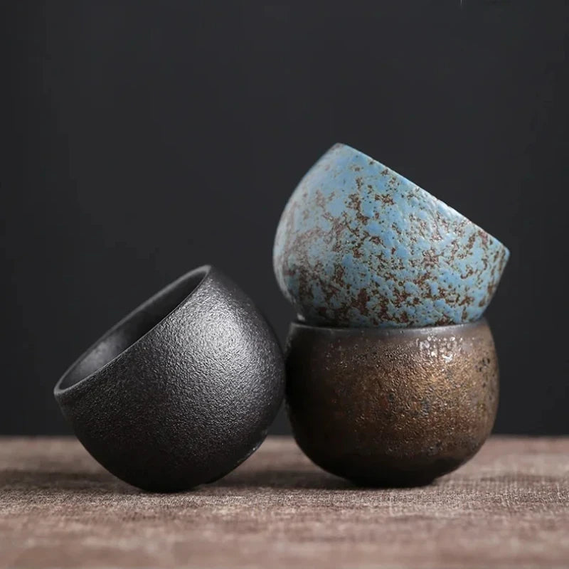 Tasse à Thé en Céramique Grès Rustique – Façonnée à la Main, Cérémonie Zen – | Studio Nichijo Paris