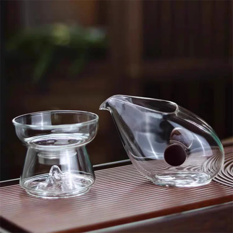 Pichet à Thé Verre Anti-Brûlure Cha Hai Gongdaobei Kung Fu 260 ml — Fabrication Artisanale – | Studio Nichijo Paris