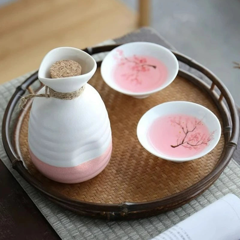 Service Saké Céramique Sakura, Fabrication Artisanale – | Studio Nichijo Paris