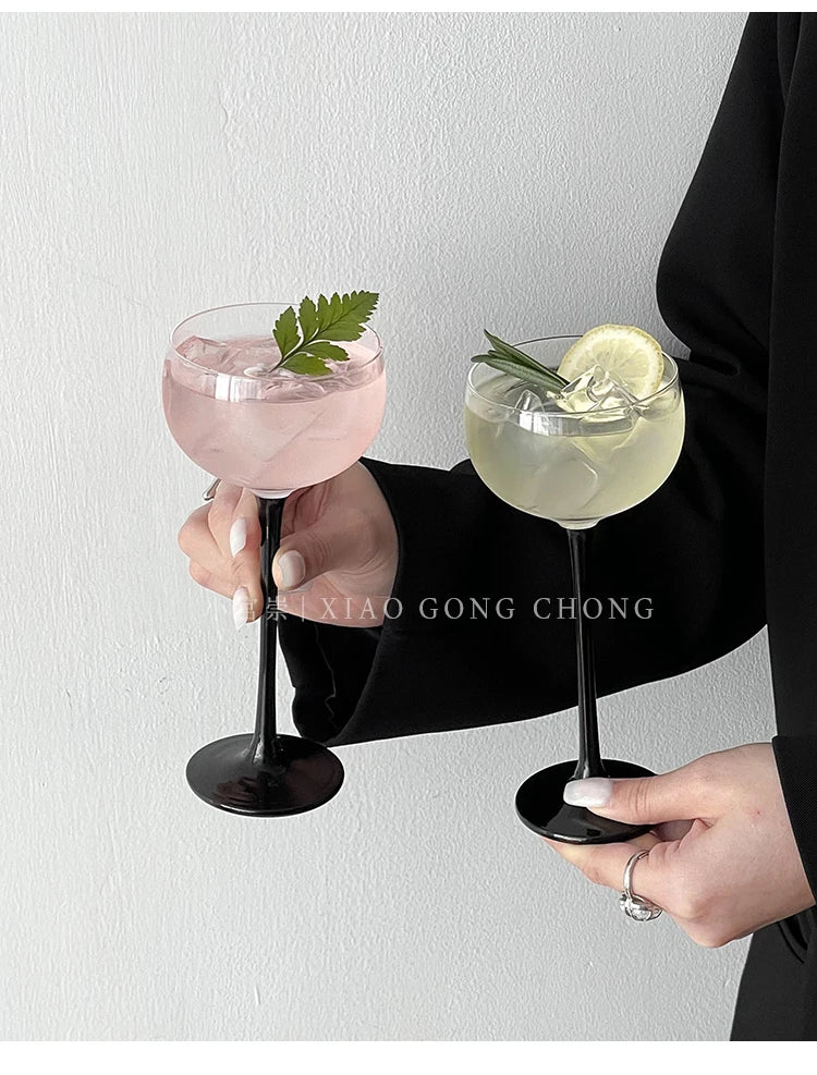 Verre Martini Cocktail Cristal Japonais Tour Pied Haut — Fabrication Artisanale – | Studio Nichijo Paris