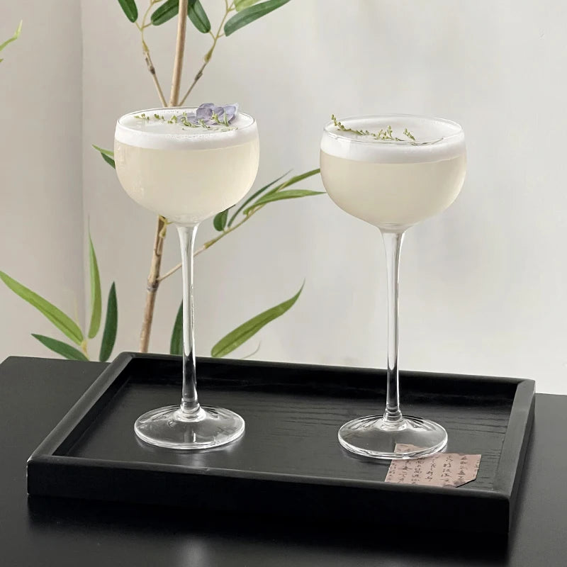 Verre Martini Cocktail Cristal Japonais Tour Pied Haut — Fabrication Artisanale – | Studio Nichijo Paris