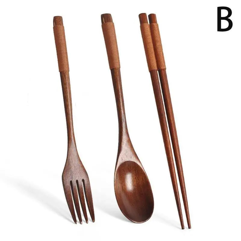 Set Couverts Bois Phoebe Baguettes Cuillère Fourchette Fait Main — Fabrication Artisanale – Kokoro | Studio Nichijo Paris
