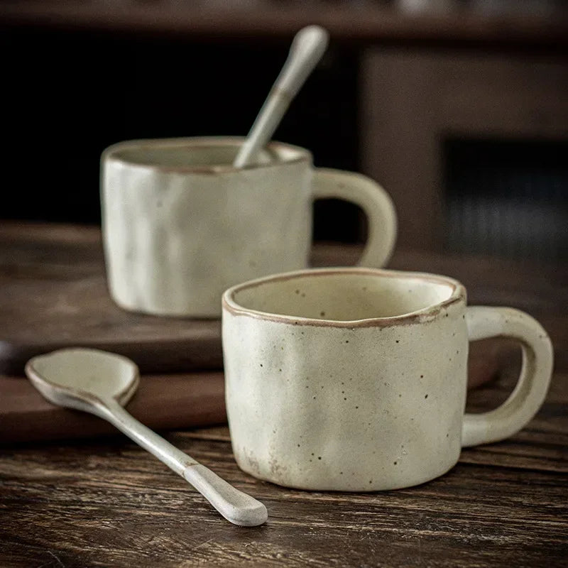 Tasse Grès & Cuillère Japonaise – Fabrication Artisanale – | Studio Nichijo Paris