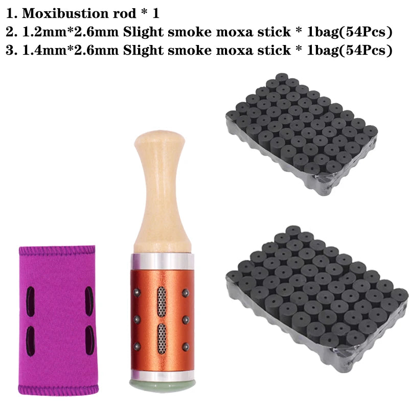 Tige Jade Moxa Moxibustion – Tige Moxibustion avec 2 X 54 Bâtonnets 1.2cm et 1.4cm | Studio Nichijo Paris