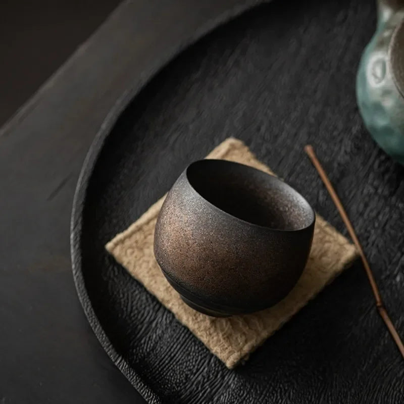 Tasse à Thé Grès Brute Vintage Japonaise – Fabrication Artisanale – | Studio Nichijo Paris