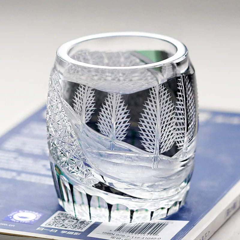 Verre Cristal Whisky Edo Quatre Saisons Nitro — Fabrication Artisanale – | Studio Nichijo Paris
